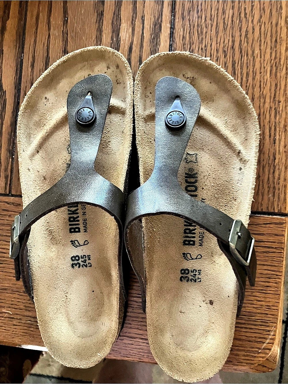 Birkenstock Gizeh Two-Strap Sandals Brown & Gray US 7 / EU 38